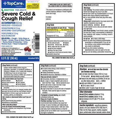 Acetaminophen 650 mg Diphenhydramine Hci 25 mg Phenylephrine Hci 10 mg (Flu Relief Therapy Nighttime Liquid 1)