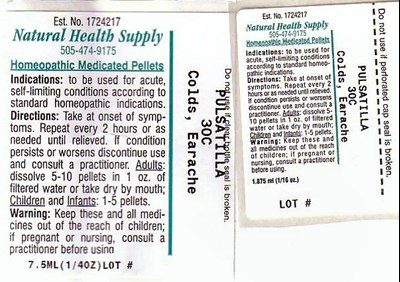 Colds Earache Label (Nhs Colds Earache)