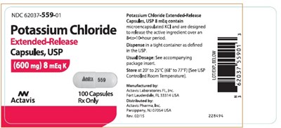 image-1.jpg Potassium Chloride Extended-Release Capsules USP (600 mg) 8 mEq K, 100 Capsules Container Label - image 1