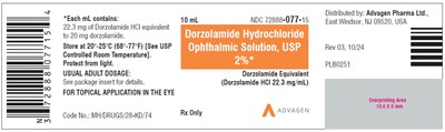 Dorzolamide Hydrochloride Ophthalmic Solution 10 mL- Ndc 72888-077-15 (Container Label)
