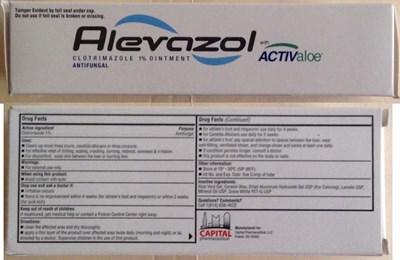 alevazol-01.jpg PRINCIPAL DISPLAY PANELAlevazol with ACTIVEaloe®CLOTRIMAZOLE 1% OINTMENTANTIFUNGAL - alevazol 01