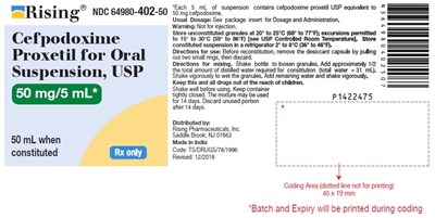 PACKAGE LABEL-PRINCIPAL DISPLAY PANEL - 50 mg/5 mL (50 mL Bottle) - cefpodoxime fig1
