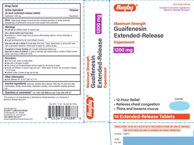 Guaifenesin 1200 mg (Mucus Relief 1200 mg Extended Release Caplet Aml 1)