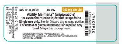 abilify-300mg-vial-label.jpg PRINCIPAL DISPLAY PANEL - 300 mg Vial Label - abilify 300mg vial label