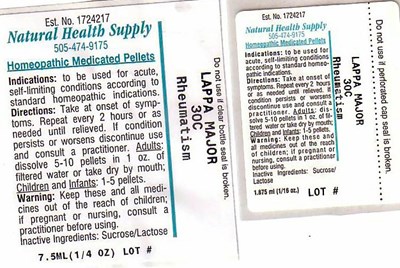 RHEUMATISM 6 LABEL - NHS rheumatism 6