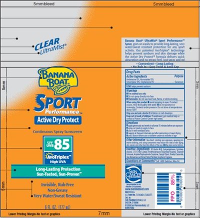 Principal Display Panelbanana Boat Sport Performance Spf 85 (Banana Boat Sport Performance Spf 85 01)