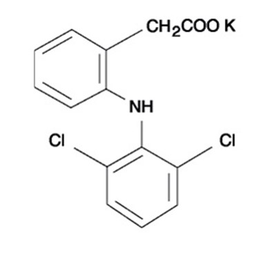 Diclofenac Potassium Structural Formula (Structure001)
