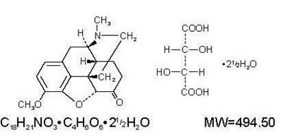 Theracodophen-750 Hydrocodone Bitartrate Structural Formula (Theracodophen 750 Hydrocodone)