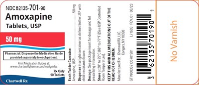 Image Description (Amoxapine Tablets 50 mg Bottle Label)