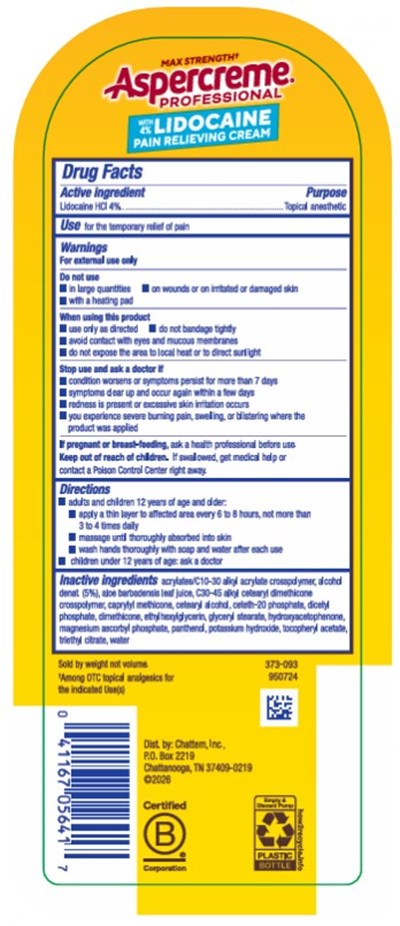 Principal Display Panelaspercremeprofessionalwith 4% Lidocainepain Relieving Creamnet Wt 24 Oz (680 G) (Aspercreme Professional Cream With Lidocaine 02)