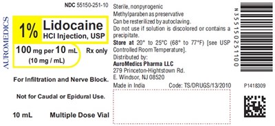lidocaine-fig1.jpg PACKAGE LABEL-PRINCIPAL DISPLAY PANEL - 1% 100 mg per 10 mL (10 mg / mL) - 10 mL Container Label - lidocaine fig1
