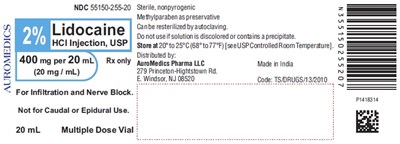 lidocaine-fig9.jpg PACKAGE LABEL-PRINCIPAL DISPLAY PANEL - 2% 400 mg per 20 mL (20 mg / mL) - 20 mL Container Label - lidocaine fig9