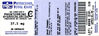 6290.jpg Phentermine HCl Capsules, USP 37.5 mg 30 Capsules Container Label - 6290