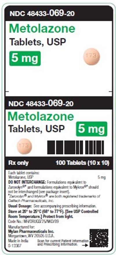 Metolazone 5 mg Tablets, Usp Unit Carton Label (Image 03)