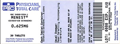 Image Of 0.625 mg Package Label (5934)