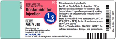 Representative Ifosfamide NovaPlus Container Label 10019-927-20 - image 03