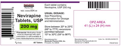 Nevirapine 200mg 60s Bottle