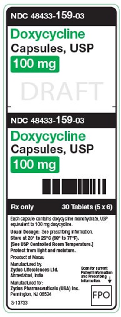 Doxycycline 100 mg Capsules, Usp Unit Carton Label (Image 03)