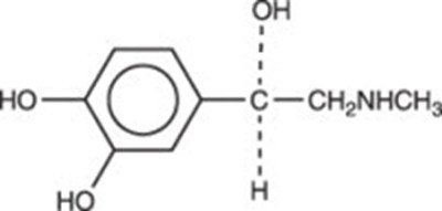 Structural Formula Epinephrine (Mar0b 0004 02)