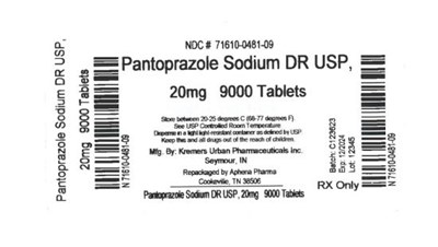 Bottle Label 20 mg (71610 0481 09)