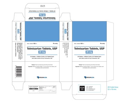 Telmisartan 20mg Carton (Hisun Telmisartan 05)