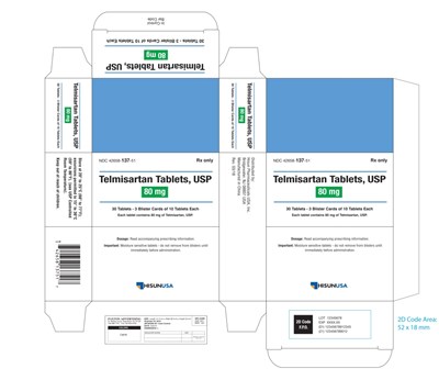 Telmisartan 80mg Carton (Hisun Telmisartan 07)