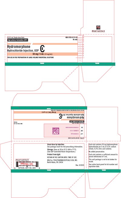 hydromorphone-05.jpg Principal Display Panel - 5 mL Vial Carton - hydromorphone 05