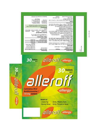Image Of Carton Label (Aleroff Caja X 30)