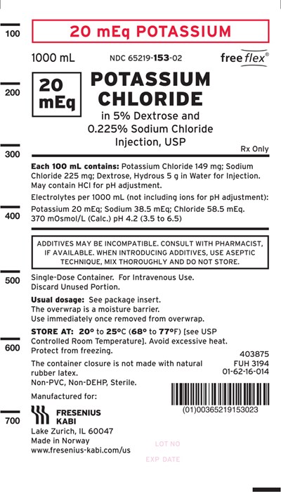 Package Label (PRINCIPAL DISPLAY –Potassium Chloride in 5% Dextrose and 0.225% Sodium Chloride Injection, USP Bag Label)