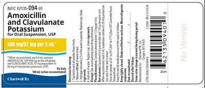 "image Description" (Amox Clavu Pot Os 400mg 57mg 100ml Bottle Label)