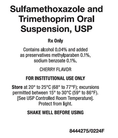 800 mg &amp; 160 mg Per 20 mL Sulfamethoxazole And Trimethoprim Oral Suspension Label (Image 01)