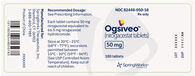 PRINCIPAL DISPLAY PANELNDC 82448-050-18Rx OnlyOgsiveo50 mg180 tablets - nirogacestat 05