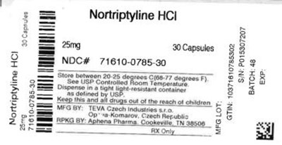 Bottle Label 25 mg (71610 0785 30)