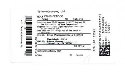 Bottle Label 50 mg - 71610 0287 30