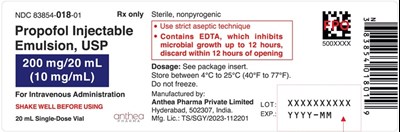 "image Description" (Propofol 200mg 20ml Cont Labl)