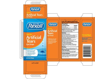 RexallArtificialTears.jpg image of carton label - RexallArtificialTears