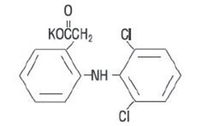 Diclofenac Potassium Structural Formula - image str