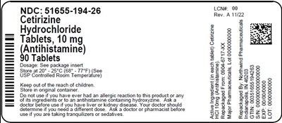 Label - 51655 194 26