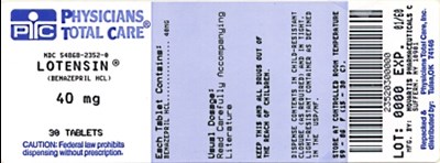 Principal Display Panel – Package Label – 40 mg Tablets (2352)