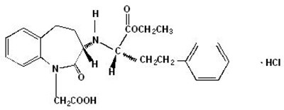 Benazepril hydrochloride structural formula. - lotensin 02
