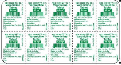Image Description (Varenicline Tablets Blister 0pt5mg)