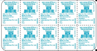 Image Description (Varenicline Tablets Blister 1mg)