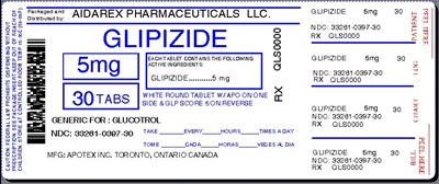 glipizide-5mg-10mg-tab-for-apotex-2.jpg IMAGE LABEL - glipizide 5mg 10mg tab for apotex 2