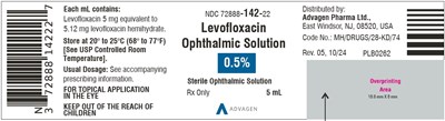 Levofloxacin Ophthalmic Solution, 0.5% Sterile Ophthalmic Solution (NDC 72888-142-22)