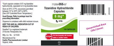 Tizanidine-spl-container-label-6mg-150cap (Tizanidine Spl Container Label 6mg 150cap)