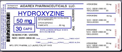 IMAGE LABEL - hydroxyzine pamoate 50mg cap for epic 2