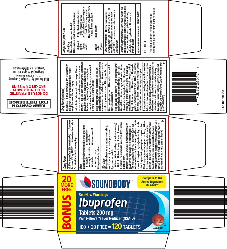 FDA Label for Sound Body Ibuprofen Tablet, Film Coated Oral Indications, Usage & Precautions