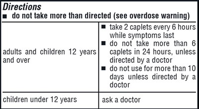 Aceta-500mg-directions (Acetaminophen Caplets 8610 1)
