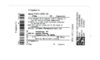 71610-0335-30.jpg Bottle Label 25 mg - 71610 0335 30