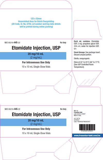 Package Label (PRINCIPAL DISPLAY –Etomidate Injection, USP Single-Dose Carton)
